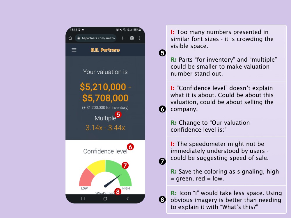 Questionairre Case, Audit before redesign 2 Audit of the interface before redesign, part 2.