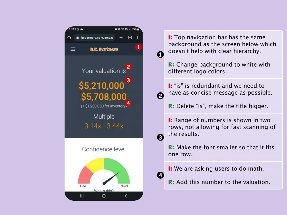 Questionairre Case, Audit before redesign Audit of the interface before redesign, part 1.
